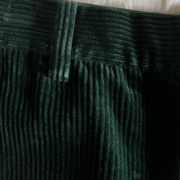& Other Stories wide wale forest green corduroy pants - Picture 4 of 11